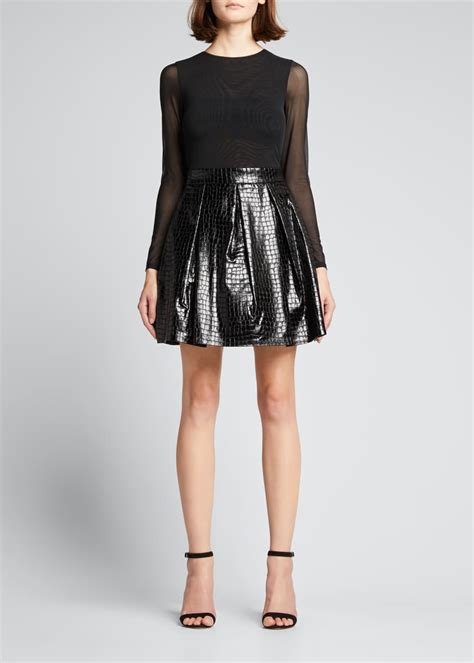 Stunning Chara Vegan Leather Party Dress - Fashionable and Cruelty-Free